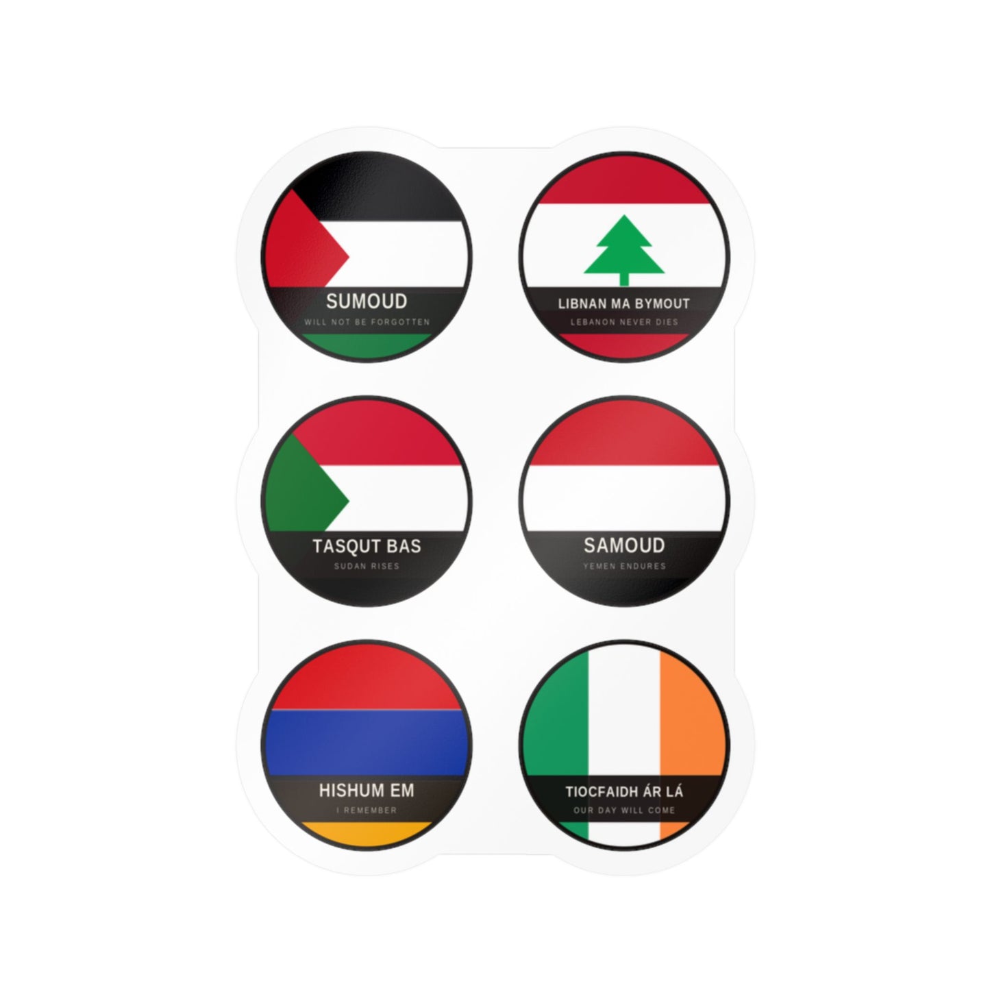 All Six Causes — Sticker Sheet