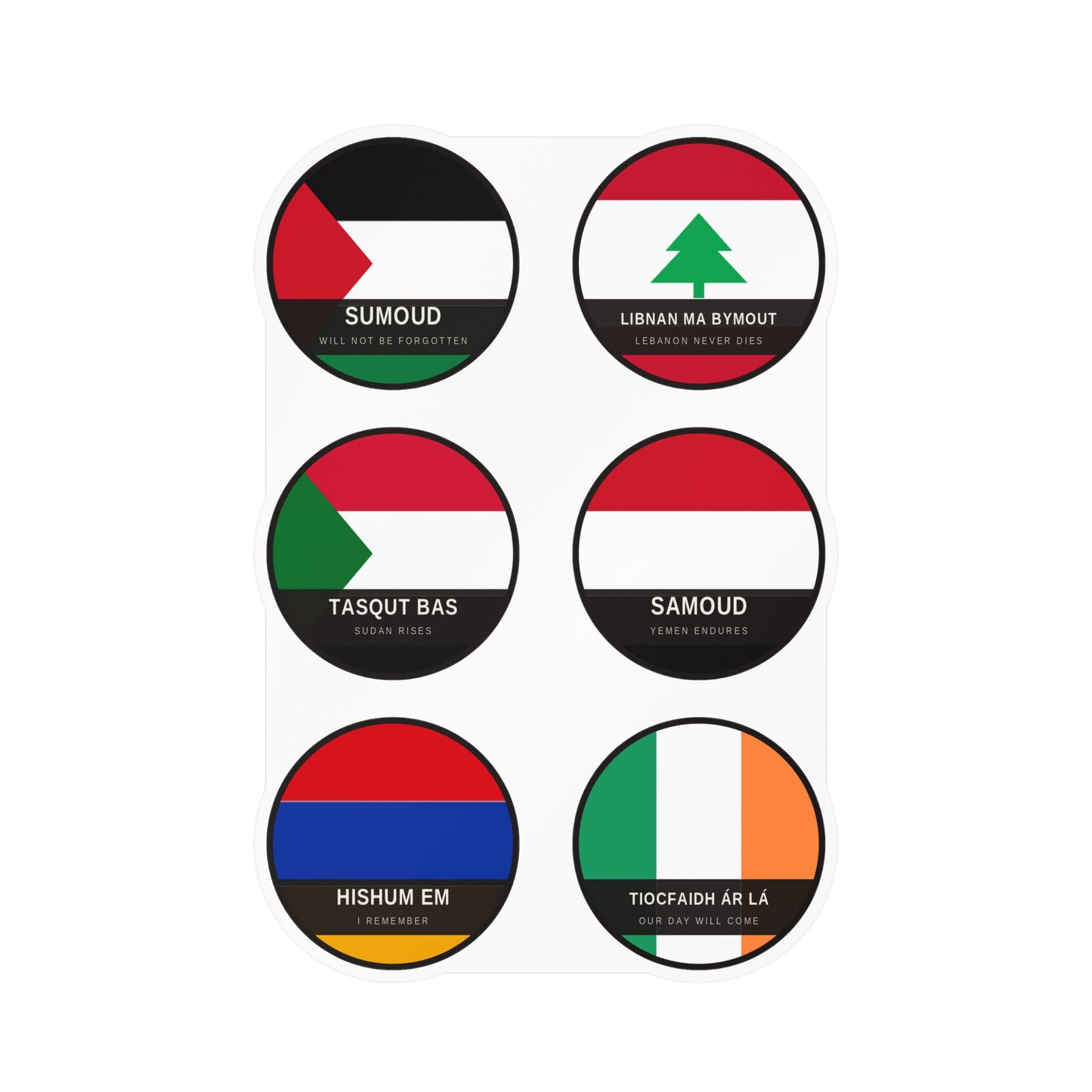 All Six Causes — Sticker Sheet