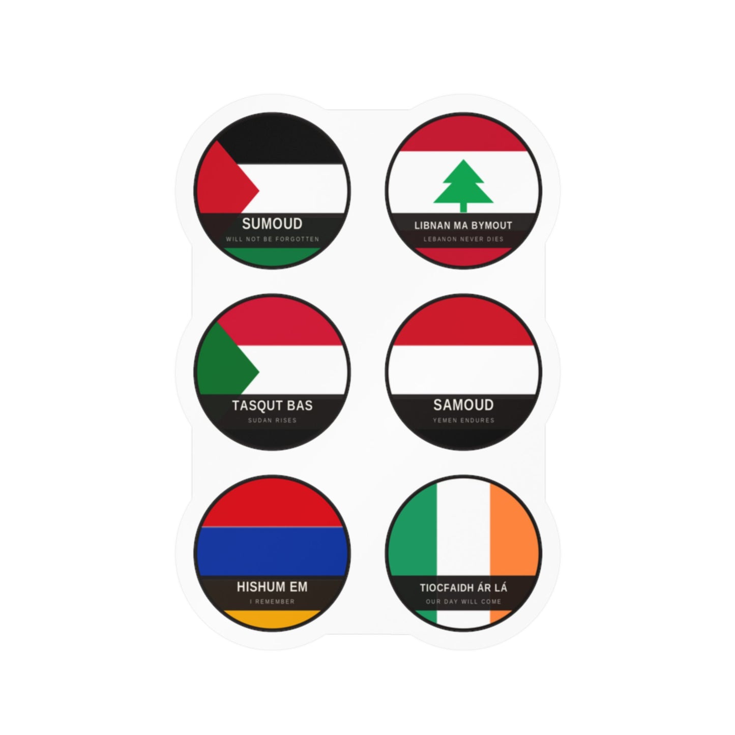 All Six Causes — Sticker Sheet
