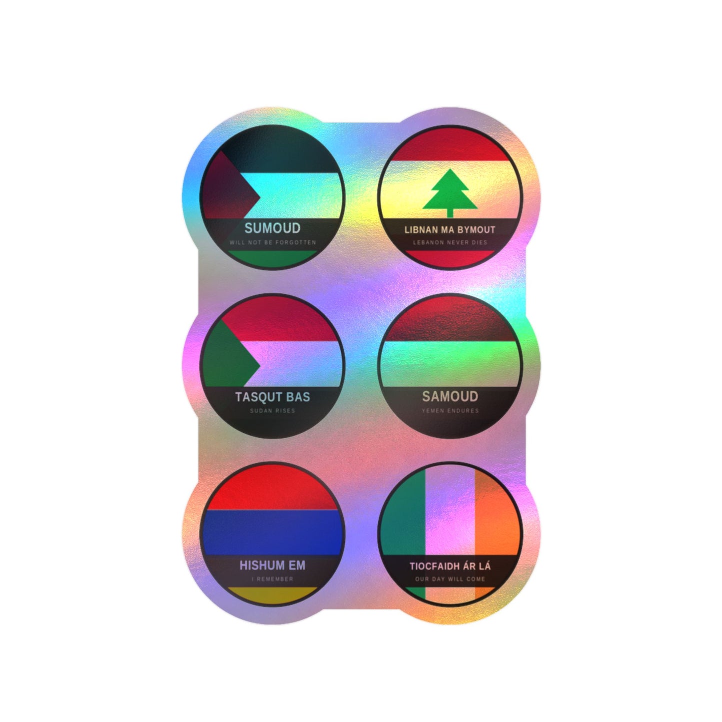 All Six Causes — Sticker Sheet